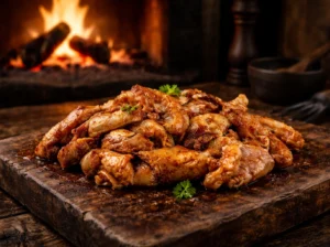 Kipshoarma van kipdijfilet halal gekruid voor pita en wraps