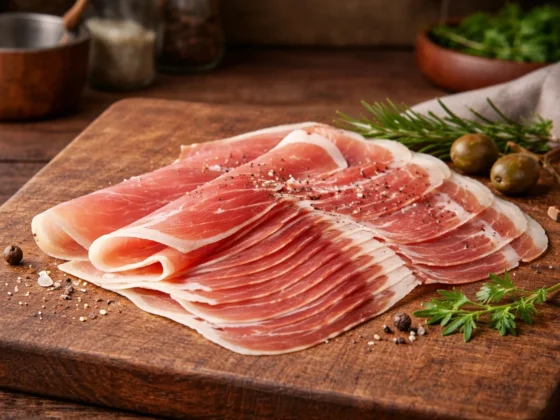 Prosciutto crudo 200 gram dun gesneden gedroogde ham circa 14 plakken