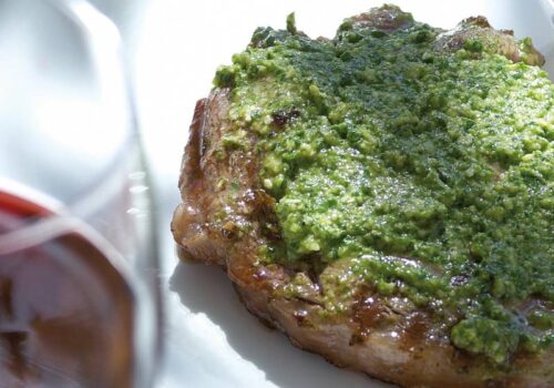 Ribeye met rucola pesto