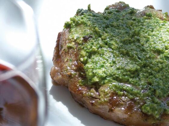 Ribeye met rucola pesto