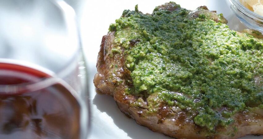 Ribeye met rucola pesto