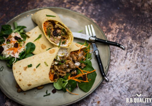 Wrap kip recept met American coleslaw kippengehakt | BBQuality