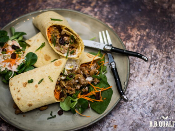 Wrap kip recept met American coleslaw kippengehakt | BBQuality