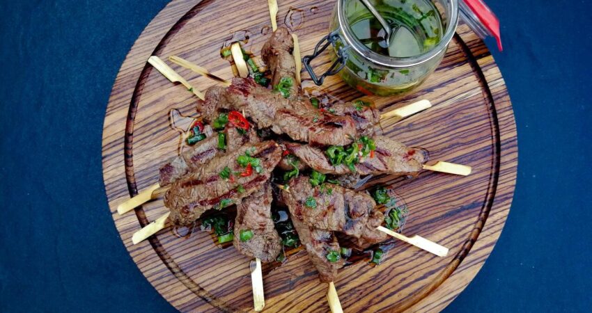 Bavette bites recept, een heerlijk spiesje van Nederlands dubbeldoel | BBQuality