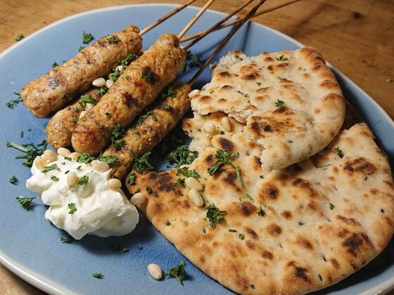 Kip kebab recept met naanbrood en lichte knoflook dip | BBQuality