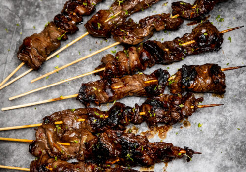 inside skirt steak skewers recept | BBQuality