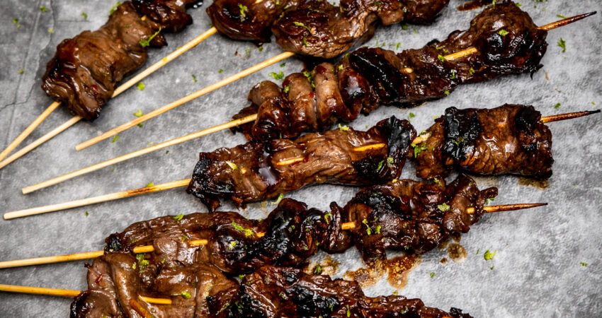 inside skirt steak skewers recept | BBQuality