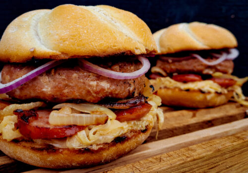 WInterburger red pork burger recept rookworst | BBQuality