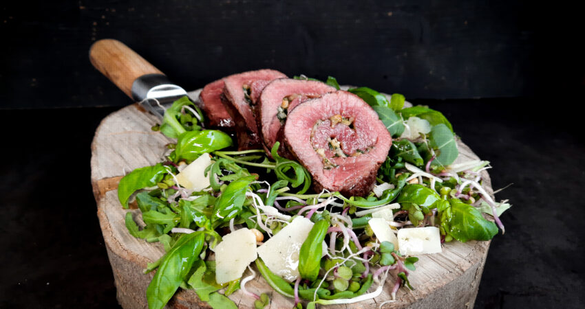 merk op Bezwaar plakband Heritage angus flat iron rollade met pesto recept | BBQuality online slager.