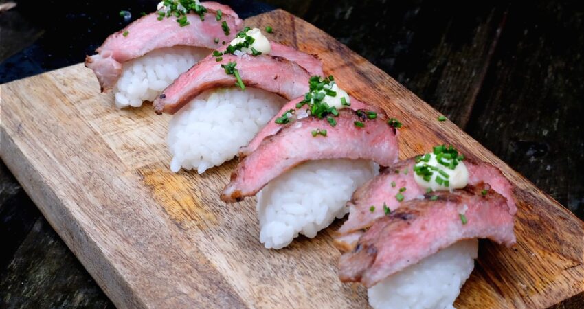 Gegrilde wagyu A5 sushi recept | Wagyu ribeye | Wagyuvlees | BBQuality