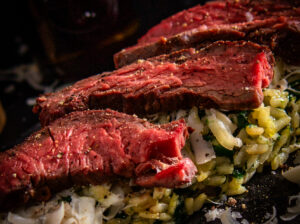 Bavette met risotto | Flap meat | BBQuality