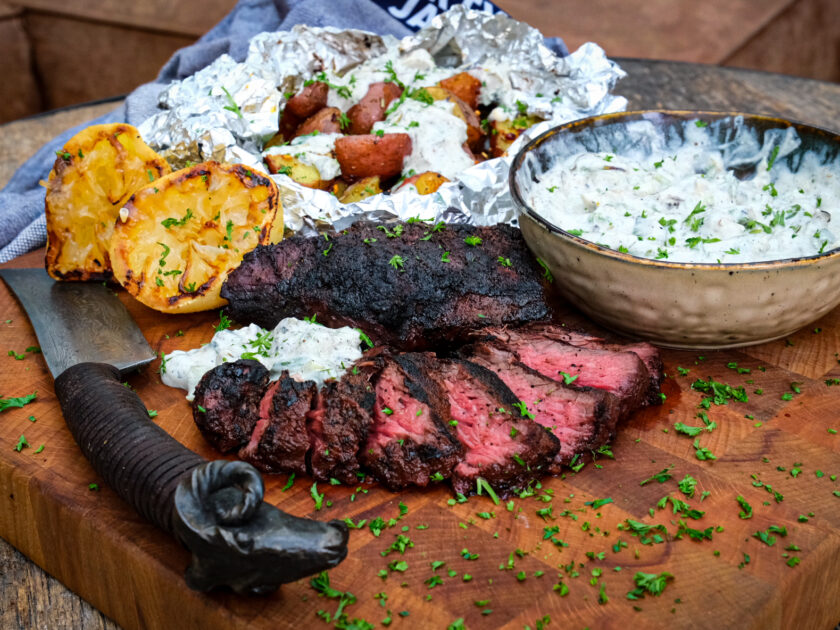 Angus longhaas recept met geblakerde lente-ui saus | No Mercy | Maikel | BBQuality