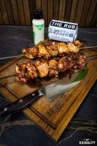 Kip kebab van het spit recept | Kipdijfilet | BBQuality The Garlic | The Kebab Spices | BBQuality