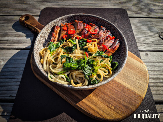 Noodles met teriyaki varkenshaas recept | Ronald | BBQuality