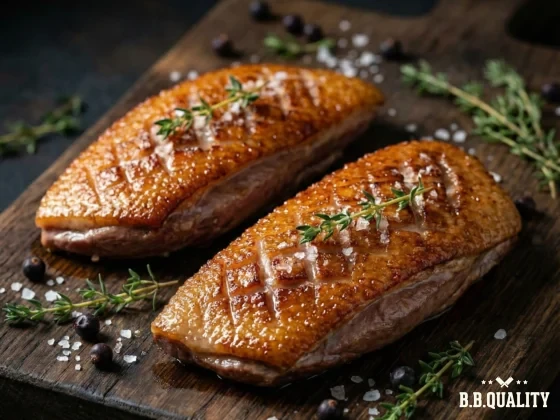 Eendenborstfilet bereid op de bbq