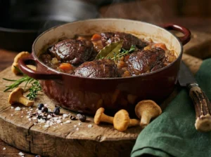 Wildzwijnwangen stoof bbq