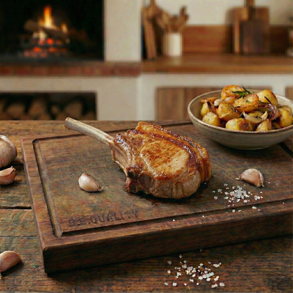 Dry Aged pork tomahawk steak