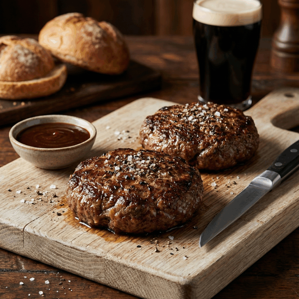 Dry Aged Guinness burger 2 x 150 gram
