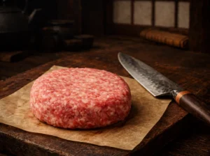 Wagyu burger rauw