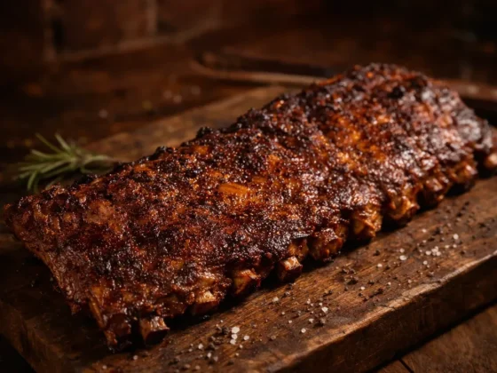 Voorgegaarde spareribs gemarineerd en perfect voorgegaard