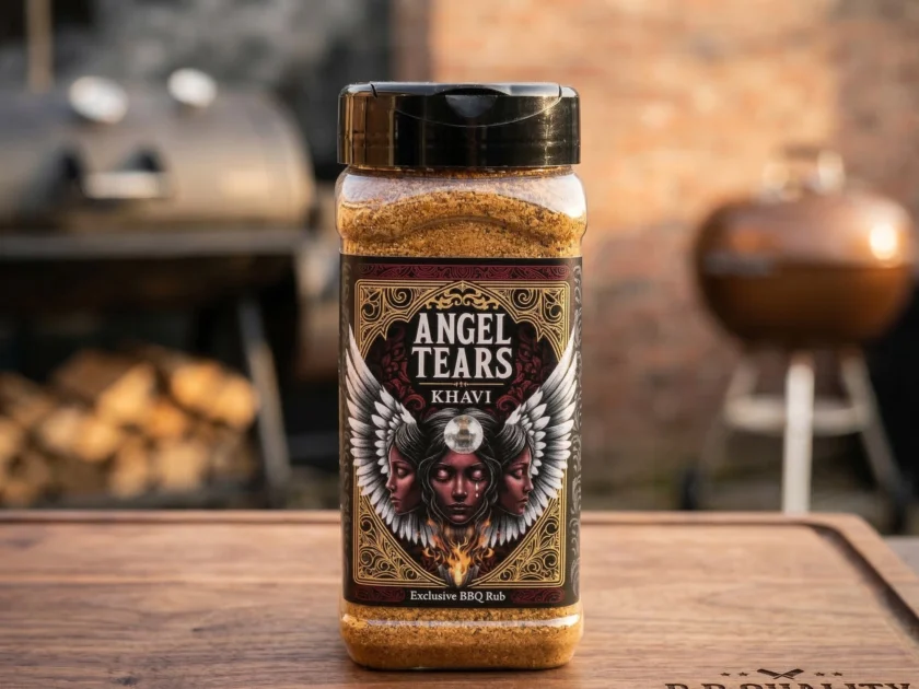 Pot Angel Tears KHAVI BBQ rub 360g met luxe kruidenmix voor vlees, kip, vis en groenten