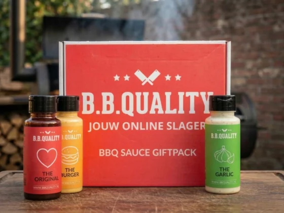 BBQuality Essentials Sauce Giftpack met The Original, The Burger en The Garlic, luxe cadeauverpakking, geschikt voor burgers, kip en snacks in Nederland en België