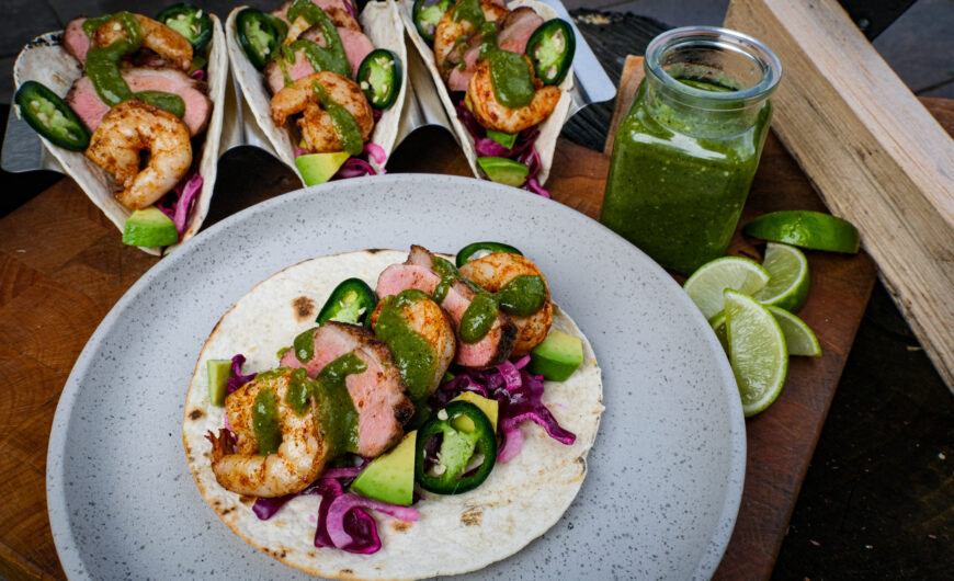 Taco's met eendenborstfilet en garnalen recept | Exotic rub | Surf en Turf | Vonken oven | Maikelsbbq | BBQuality
