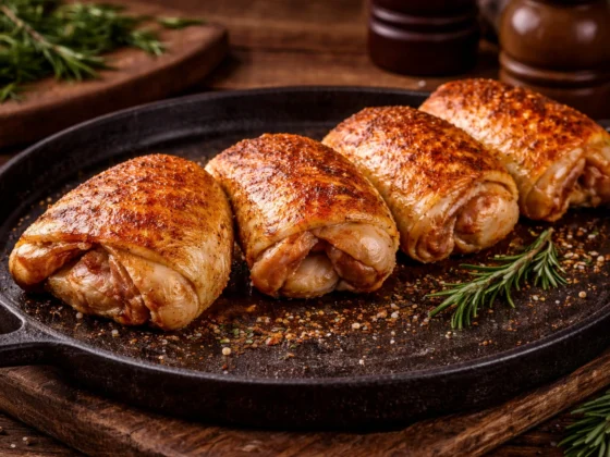 Kipdijfilet met vel sappig en geschikt voor BBQ met krokant vel