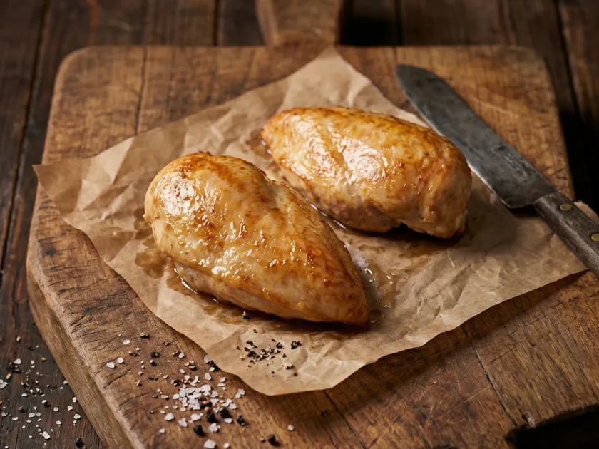 Kipfilet gegaard mals, glutenvrij en 24,6 g eiwit per 100 g. In 10 minuten klaar. Gekoeld en diepgevroren geleverd.