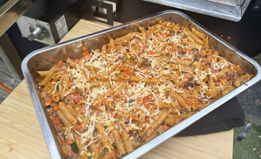 Gezonde pastaovenschotel recept | Mager rundergehakt / kipgehakt | BBQuality The Italian rub | Maak Mei Fit Maand | Chefs_BBQ_Table | Kenneth | BBQuality