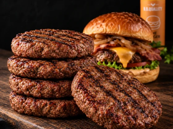 Vijf rauwe Angus beefburgers van 90 gram