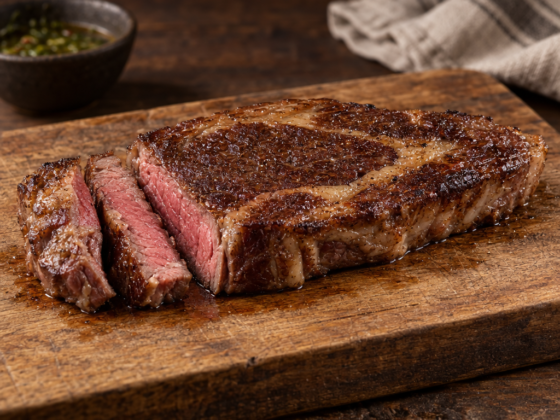 Bizon ribeye Canada medium bereid