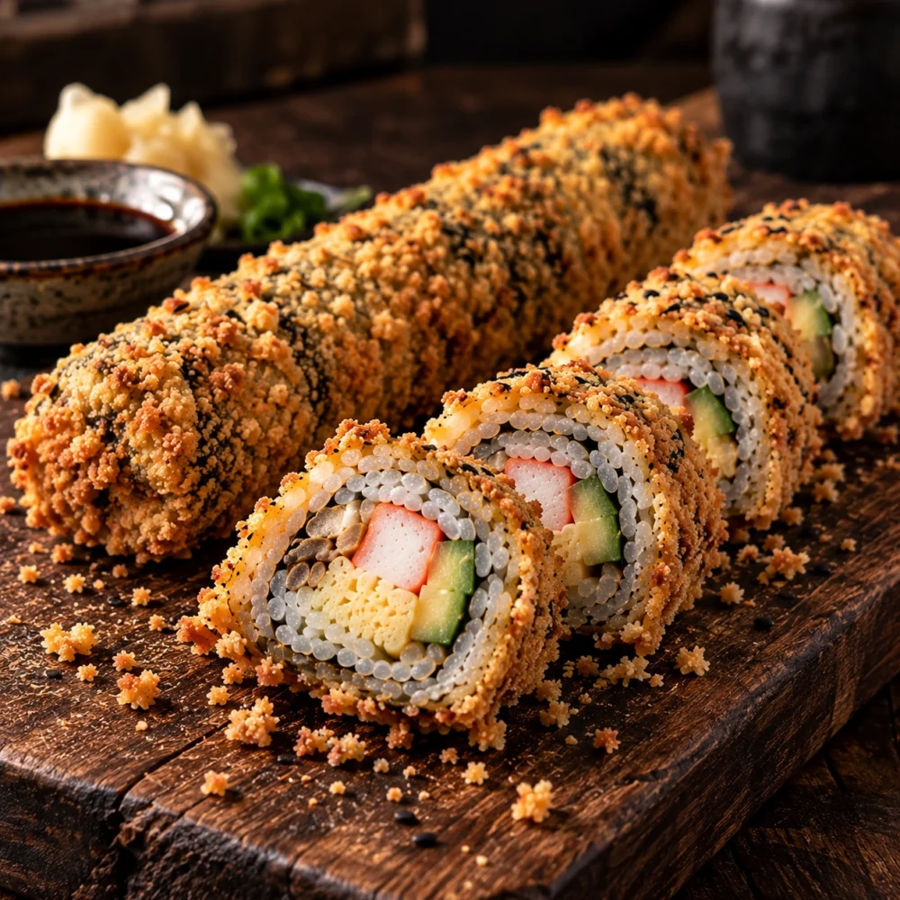 Crunchy California sushi roll