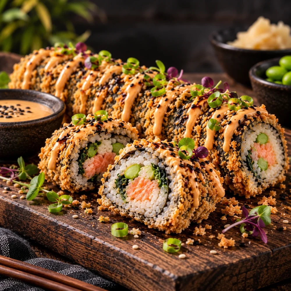 Crunchy sushi zalm