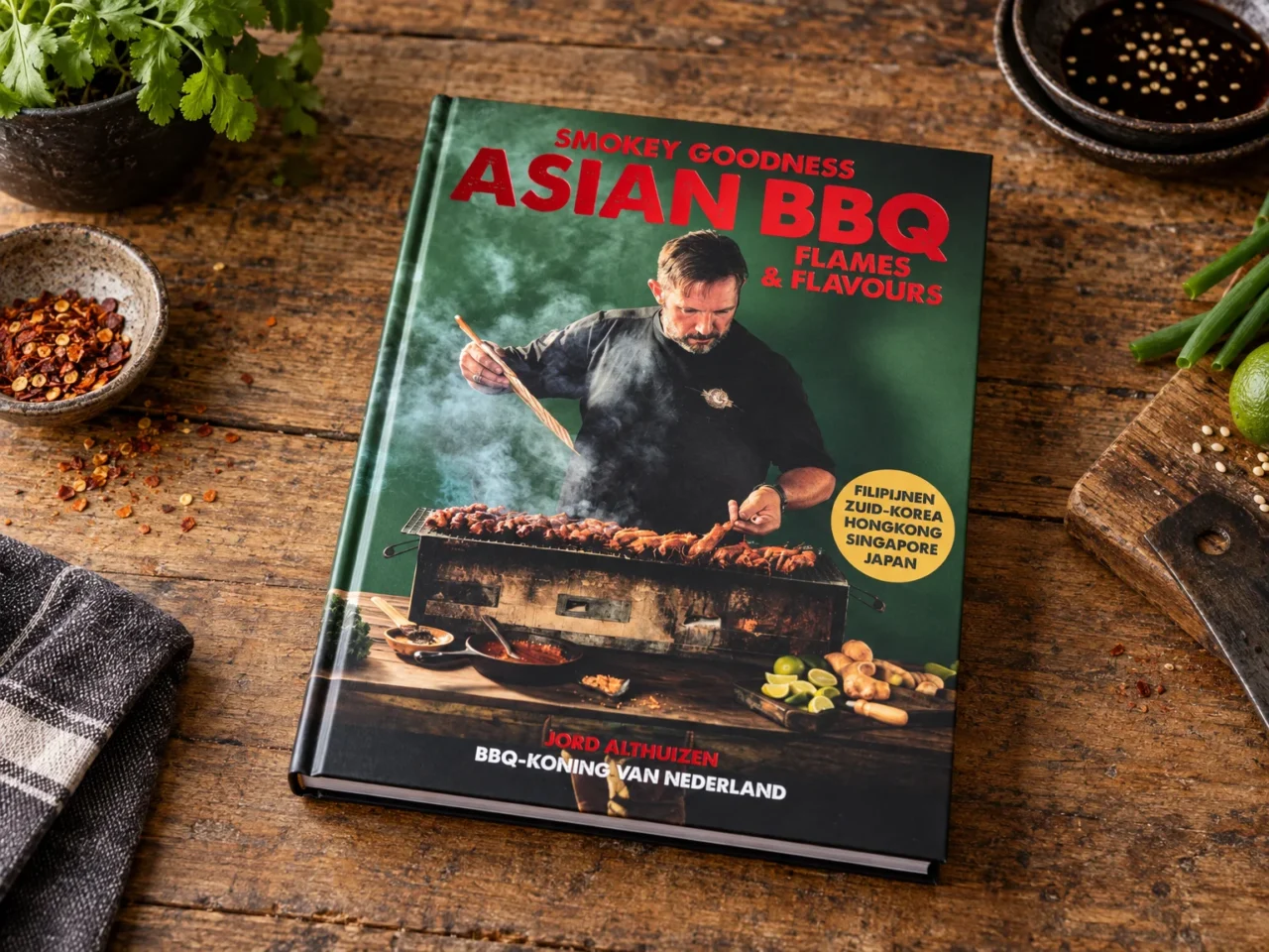 Asian BBQ Flames & Flavours, Smokey Goodness, gesigneerd