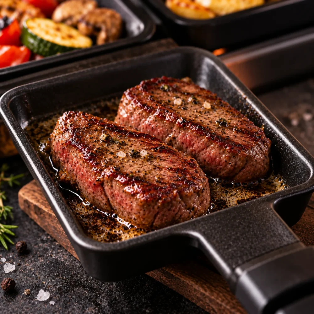 Angus flat iron steak gourmet