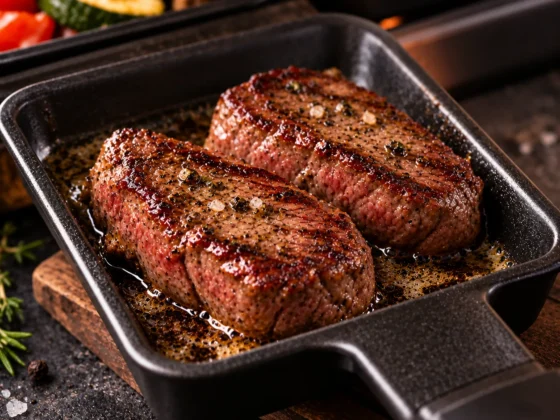 heerlijk gourmet gebakken angus flat iron steaks