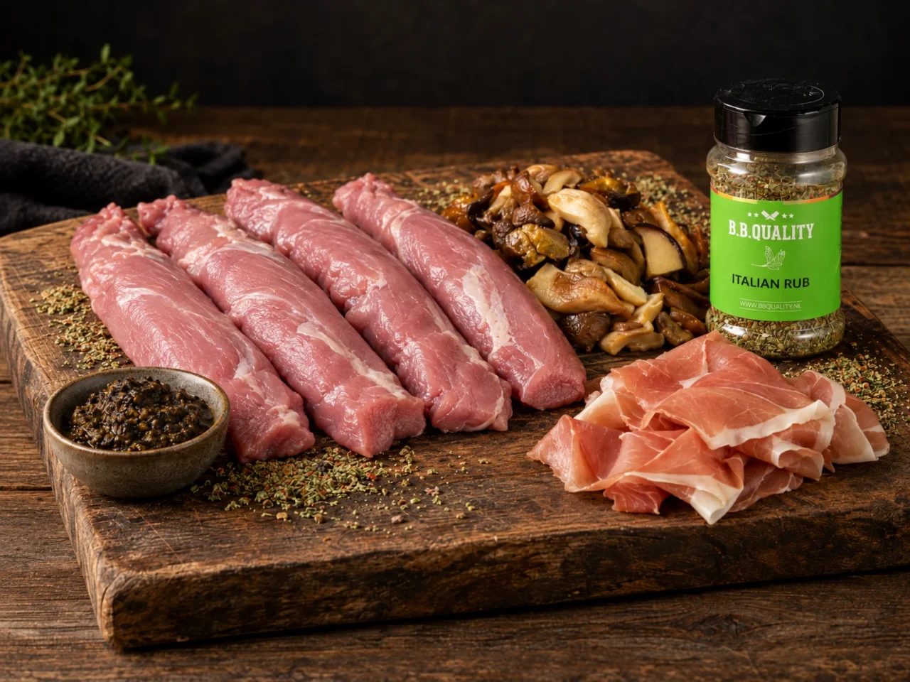 BBQuality gevulde varkenshaas met truffel pakket