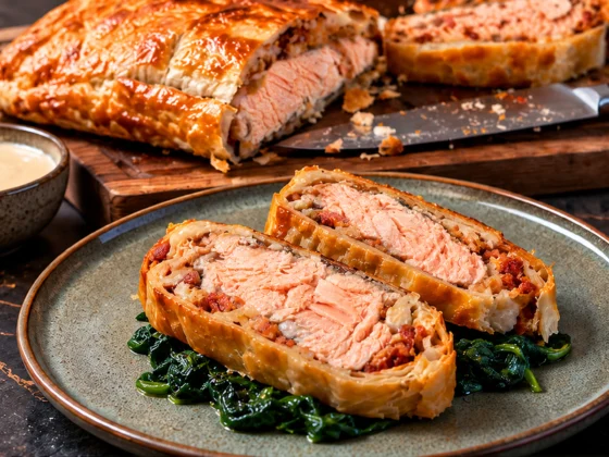 Zalm Wellington pakket recept | Vanamei garnalen | Zalmhaas zonder huid | BBQuality Fish rub | BBQuality Exotic rub | kerstrecept | Kenneth | Chefs_BBQ_Table | BBQuality